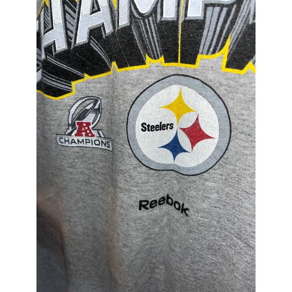 Reebok Pittsburgh Steelers 2010 NFL Conference Champions Super Bowl XLV T-Shirt - Picture 3 of 6